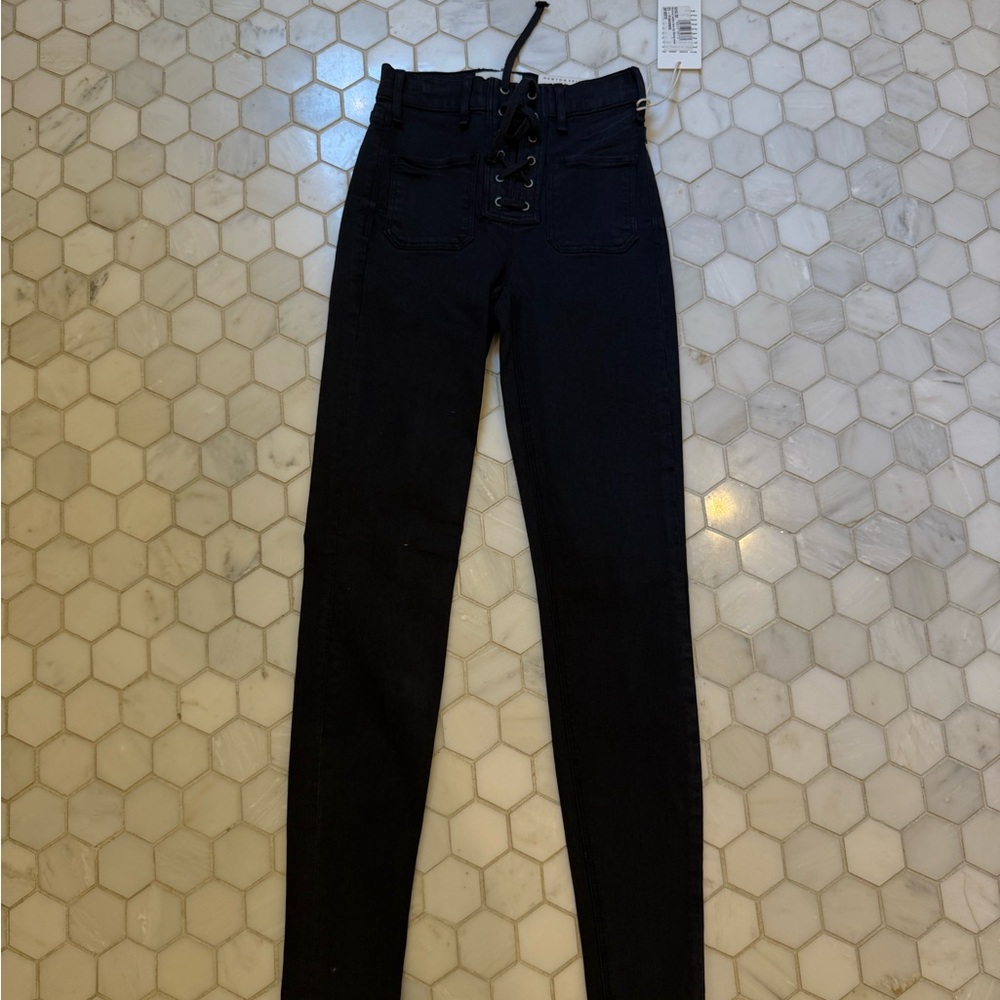McGuire Denim Isabell Black Lace-Up Jeans size 23